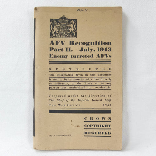 A.F.V. Recognition - Enemy Turreted AFVs (1943)