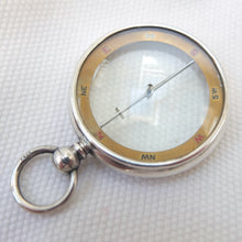 Silver Francis Barker Pebble Lens Compass c.1900
