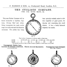 Silver Francis Barker Pebble Lens Compass c.1900
