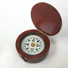 Francis Barker Wooden Pocket Compass c.1875