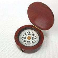 Francis Barker Wooden Pocket Compass c.1875