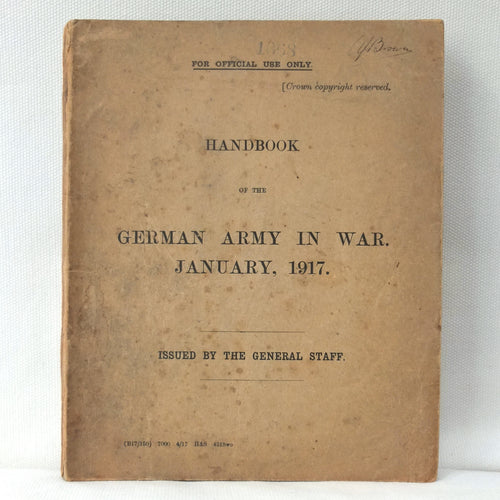 Handbook of the German Army in War (1917)