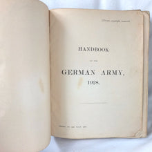 Handbook of the German Army (1928)