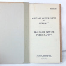 Military Government in Germany - Public Safety (1945)