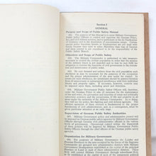 Military Government in Germany - Public Safety (1945)