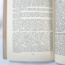 Military Government in Germany - Public Safety (1945)