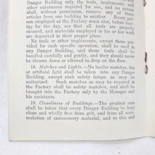 WW1 Munitions Factory Rules (1916)