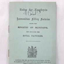 WW1 Munitions Factory Rules (1916)