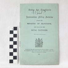 WW1 Munitions Factory Rules (1916)
