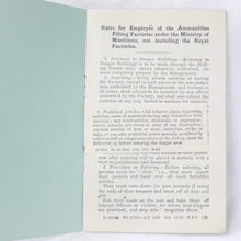 WW1 Munitions Factory Rules (1916)