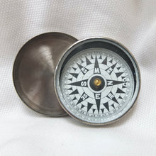 Vintage Nickel Plated Pocket Compass c.1920