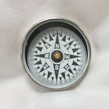 Vintage Nickel Plated Pocket Compass c.1920