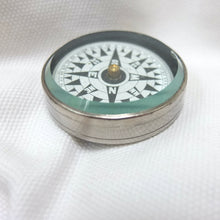 Vintage Nickel Plated Pocket Compass c.1920