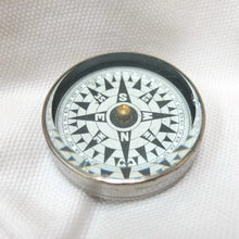 Vintage Nickel Plated Pocket Compass c.1920