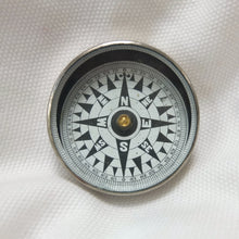 Vintage Nickel Plated Pocket Compass c.1920