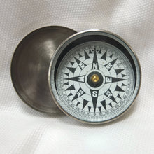 Vintage Nickel Plated Pocket Compass c.1920