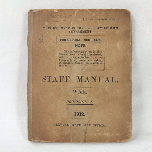 Staff Manual - War (1912)