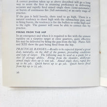 Thompson Submachine Gun Manual c.1940