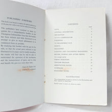 Thompson Submachine Gun Manual c.1940