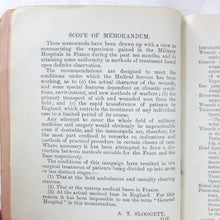 Memorandum on the Treatment of Injuries in War (1915)