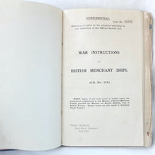 War Instructions for British Merchant Ships (1917)