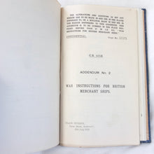 War Instructions for British Merchant Ships (1917)