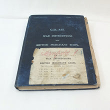 War Instructions for British Merchant Ships (1917)