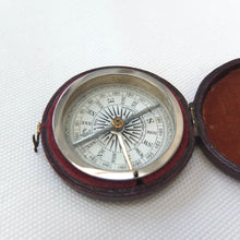 Watson & Son Leather Cased Pocket Compass c.1875