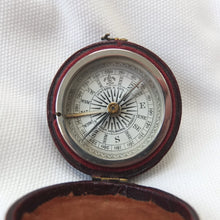 Watson & Son Leather Cased Pocket Compass c.1875