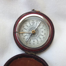 Watson & Son Leather Cased Pocket Compass c.1875
