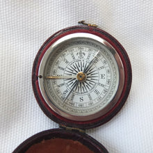 Watson & Son Leather Cased Pocket Compass c.1875