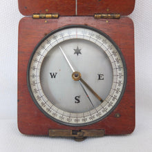 Victorian Wooden Cased Pocket Compass c.1880