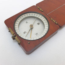 Victorian Wooden Cased Pocket Compass c.1880