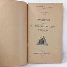 Instruction Sur La Mitrailleuse Lewis D'Aviation (1925) 