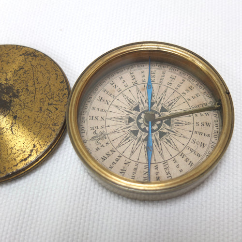 Georgian Brass Pocket Compass c.1830 | Compass Library
