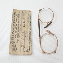 1917 Antique Pince-Nez Spectacles & Case