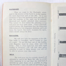 WW1 Lee Enfield Rifle Musketry Handbook