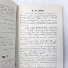 WW1 Lee Enfield Rifle Musketry Handbook