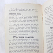 WW1 Lee Enfield Rifle Musketry Handbook