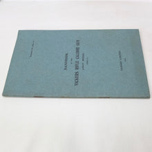 Vickers Rifle Calibre Machine Gun Handbook (1915)
