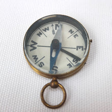 Antique Brass Cased Pocket Compass c.1900